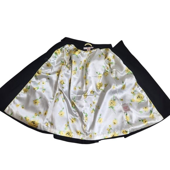 Via Spiga Double Breasted Swing Pea Coat Women's Small Black Cotton - Picture 8 of 13